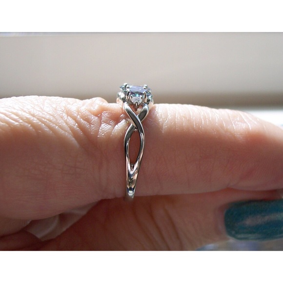 925 STERLING SILVER Simulated Mystic Rainbow Topaz CZ Ring - Picture 7 of 16